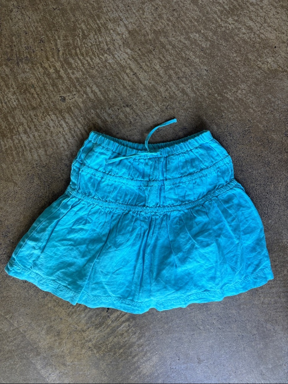 Zara Bright Turquoise Tiered Mini Skirt